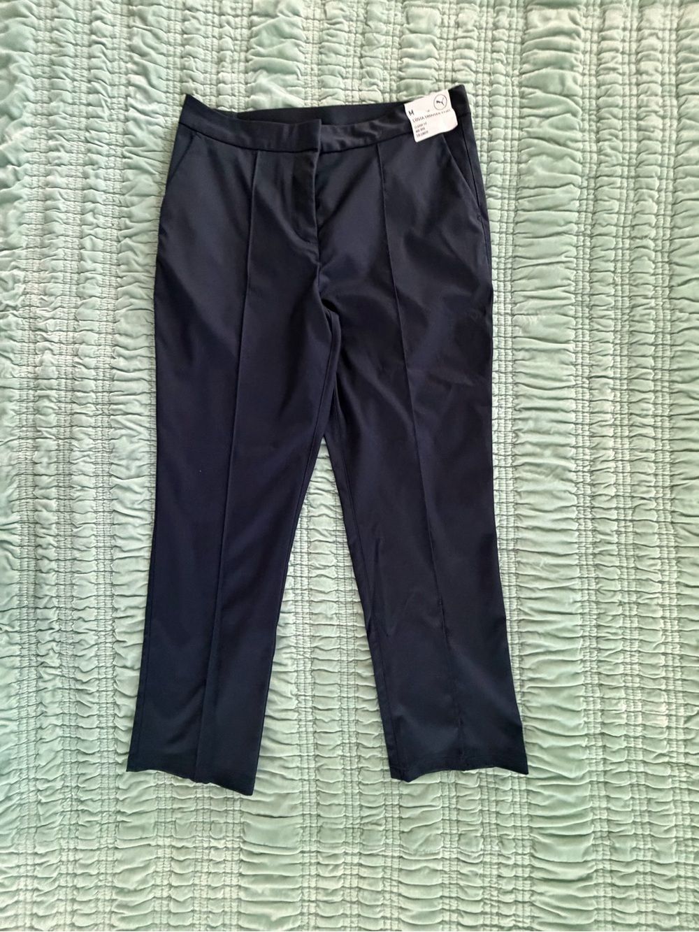 Puma Women's Navy Straight-Leg Pants-Med